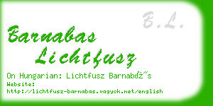 barnabas lichtfusz business card